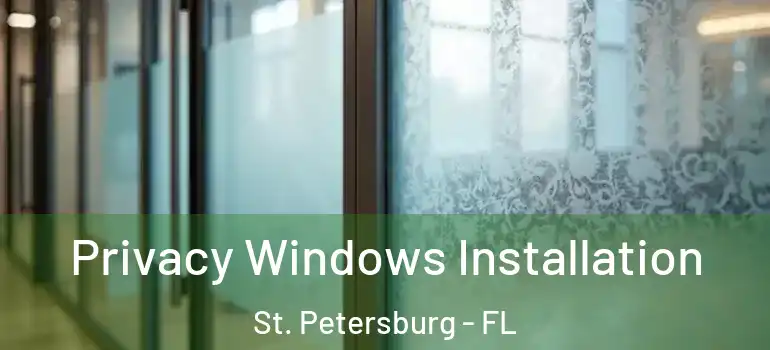  Privacy Windows Installation St. Petersburg - FL